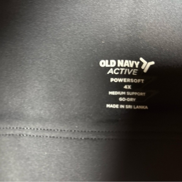 Old Navy Active Women Bra 3X Black Poly Blend Medium Support Powersoft Racerback - Picture 9 of 16